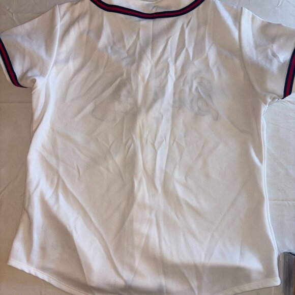 Adult Atlanta Braves Majestic MLB Baseball Jersey Top Size Large Button - Picture 4 of 7